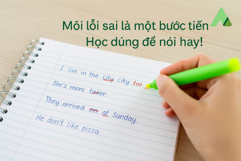 Ghi chép lỗi sai để cải thiện kỹ năng tiếng Anh