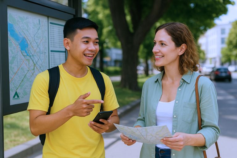  Giao tiếp nơi công cộng, hỏi đường và dùng phương tiện công cộng