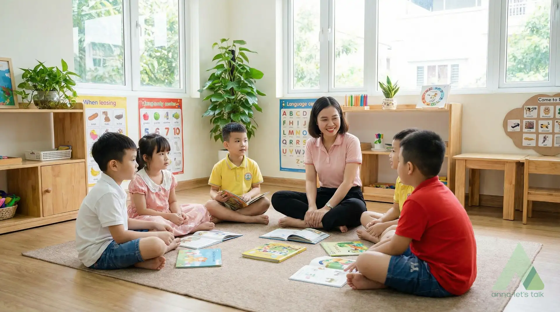 Small group English speaking practice for children in Nha Trang