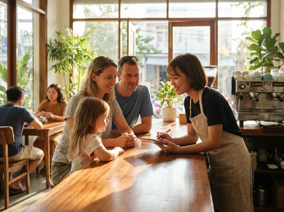 Tình huống phục vụ khách tại Anna Let's Talk